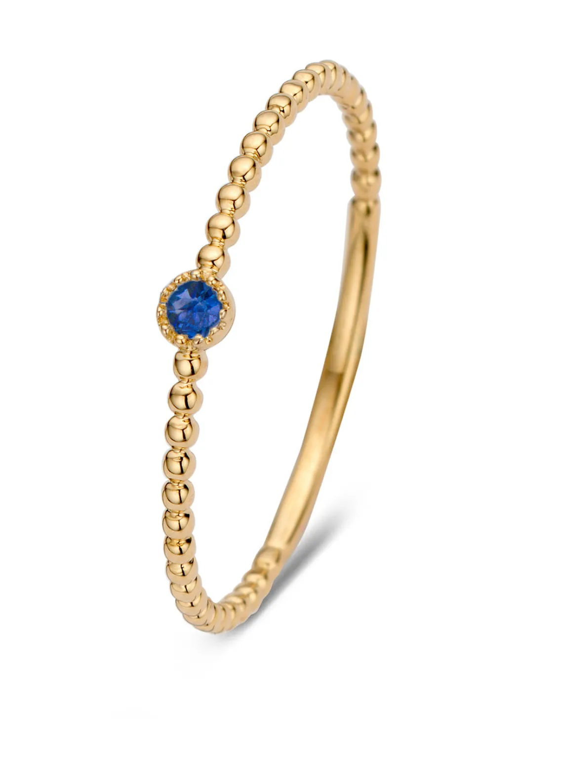 Geelgouden ring, 0.05 ct blauwe saffier, Joy