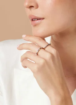 Geelgouden ring, 0.37 ct blauwe saffier, Ensemble