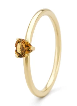 Geelgouden ring, 0.22 ct citrien, Joy