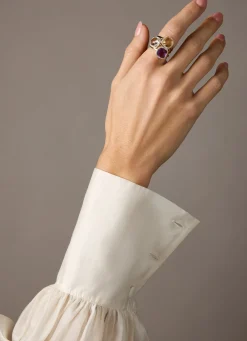 Geelgouden ring, 2.35 ct citrien, Fiësta