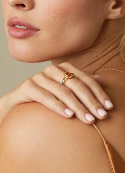 Geelgouden ring, 1.30 ct citrien, Gallery