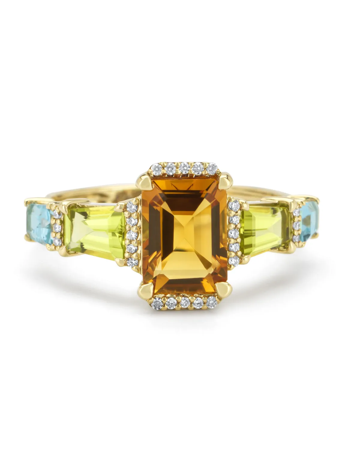 Geelgouden ring, 1.30 ct citrien, Gallery