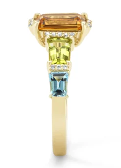Geelgouden ring, 1.30 ct citrien, Gallery