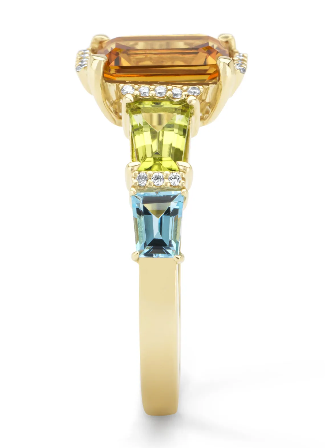 Geelgouden ring, 1.30 ct citrien, Gallery