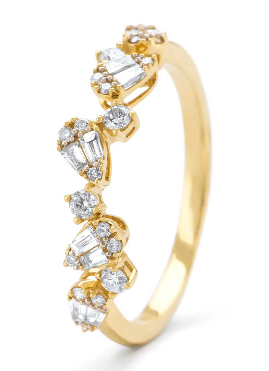 Geelgouden ring, 0.37 ct diamant, Petite Romance