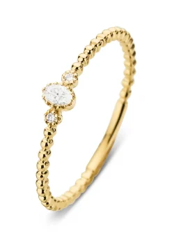 Geelgouden ring, 0.09 ct diamant, Joy