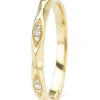 Geelgouden ring, 0.03 ct diamant, Ensemble
