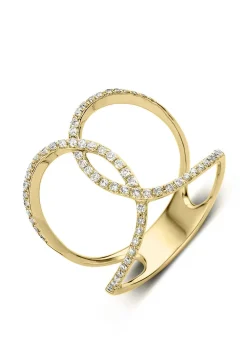Geelgouden ring, 0.24 ct diamant, Like a star