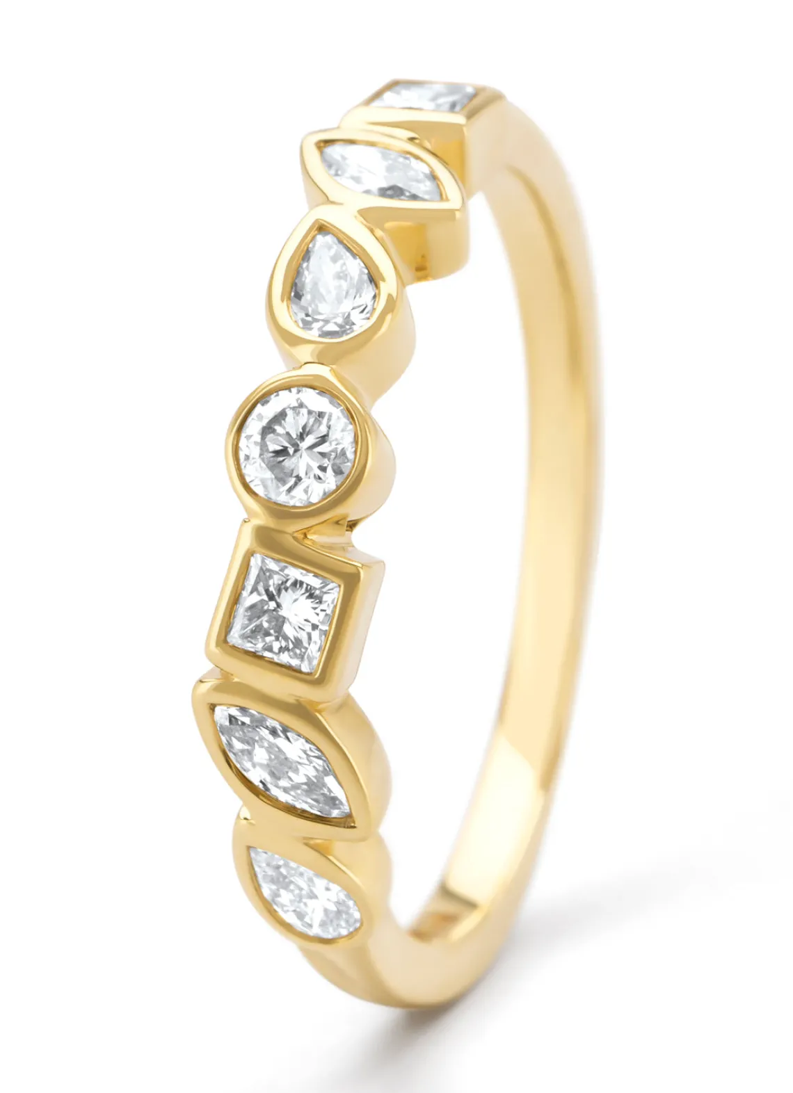 Geelgouden ring, 0.45 ct diamant, Petite Romance