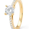 Geelgouden ring, 1.25 ct diamant, Solitair