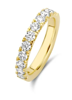 Geelgouden ring, 1.01 ct diamant, Wedding