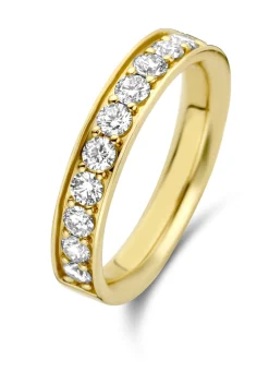 Geelgouden ring, 0.77 ct diamant, Wedding