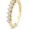 Geelgouden ring, 0.35 ct diamant, Hearts & Arrows