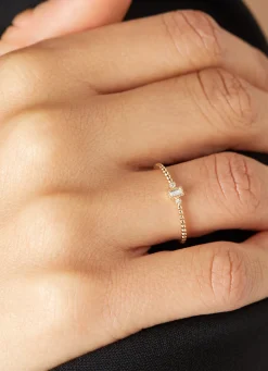 Geelgouden ring, 0.07 ct diamant, Joy