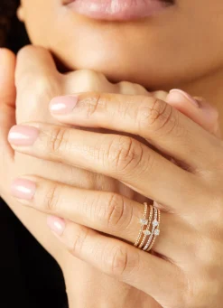 Geelgouden ring, 0.05 ct diamant, Joy