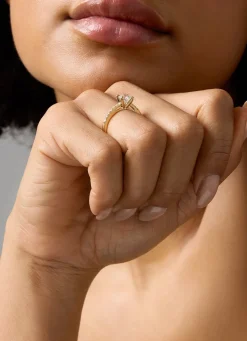 Geelgouden ring, 1.25 ct diamant, Solitair