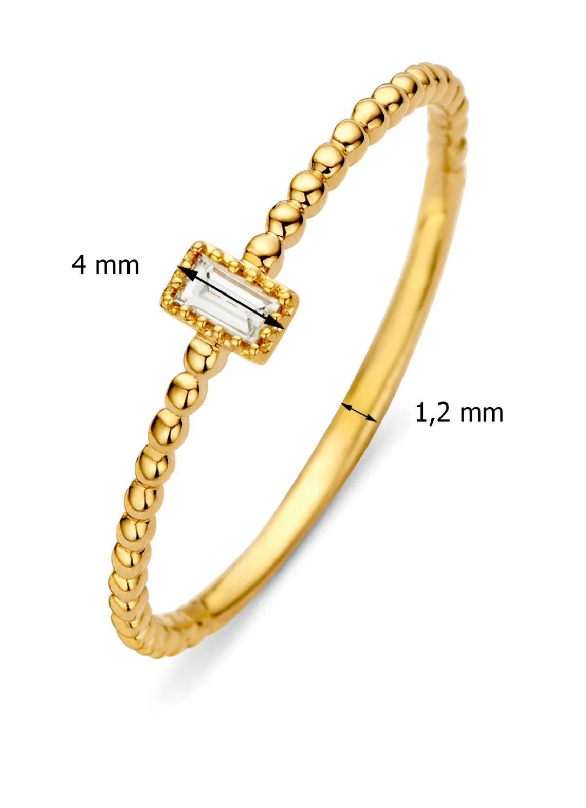 Geelgouden ring, 0.05 ct diamant, Joy