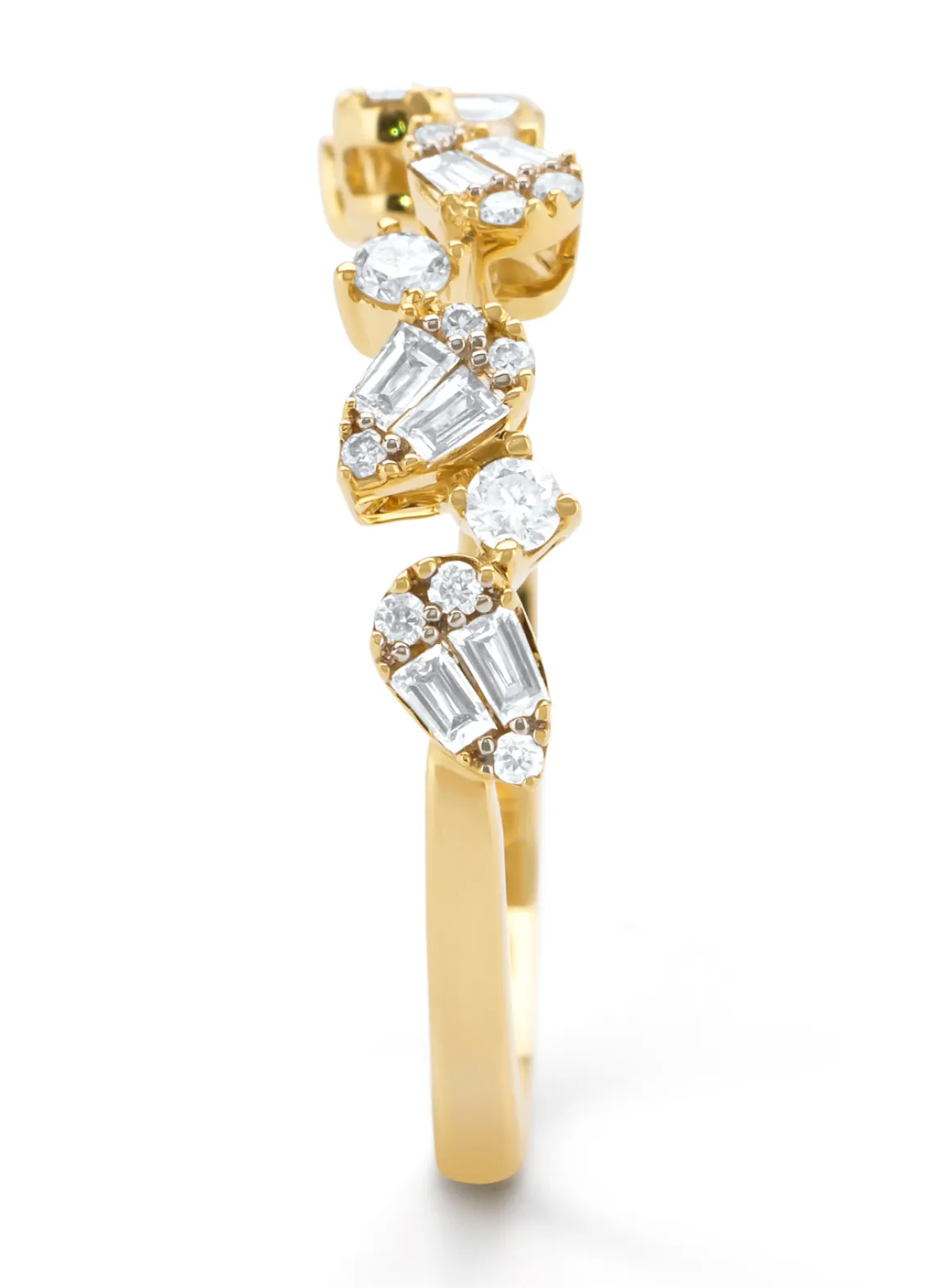 Geelgouden ring, 0.37 ct diamant, Petite Romance