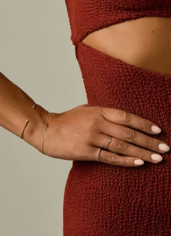 Geelgouden ring, 0.03 ct diamant, Joy