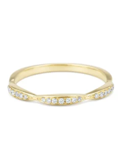 Geelgouden ring, 0.09 ct diamant, Ensemble