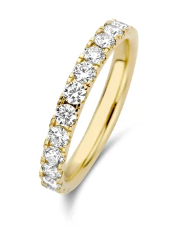 Geelgouden ring, 0.76 ct diamant, Wedding