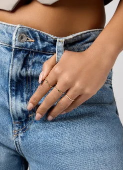 Geelgouden ring, 0.09 ct diamant, Joy