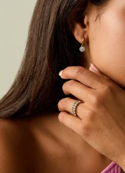 Geelgouden ring, 0.35 ct diamant, Hearts & Arrows