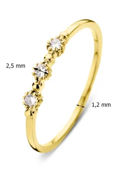 Geelgouden ring, 0.10 ct diamant, Joy