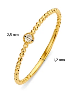 Geelgouden ring, 0.03 ct diamant, Joy