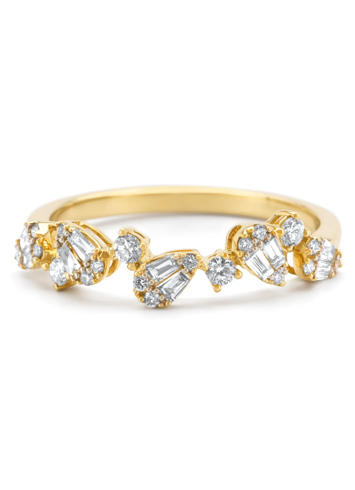 Geelgouden ring, 0.37 ct diamant, Petite Romance