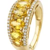 Geelgouden ring, 3.08 ct gele saffier, Eden