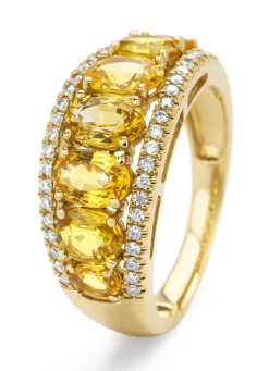 Geelgouden ring, 3.08 ct gele saffier, Eden