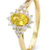 Geelgouden ring, 0.60 ct gele saffier, Eden