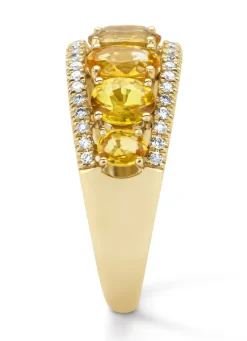 Geelgouden ring, 3.08 ct gele saffier, Eden
