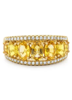 Geelgouden ring, 3.08 ct gele saffier, Eden