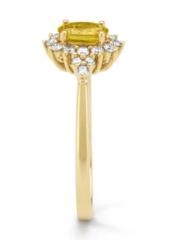 Geelgouden ring, 0.60 ct gele saffier, Eden