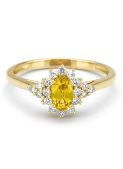 Geelgouden ring, 0.60 ct gele saffier, Eden