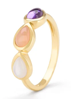 Geelgouden ring, 0.47 ct kwarts, Little Drops