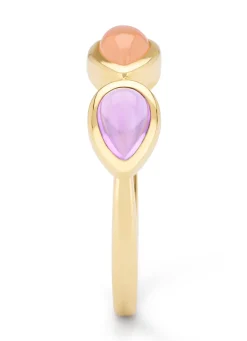 Geelgouden ring, 0.47 ct kwarts, Little Drops