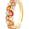 Geelgouden ring, 1.65 ct oranje saffier ( bew, Eden