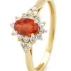 Geelgouden ring, 0.60 ct oranje saffier ( bew, Eden