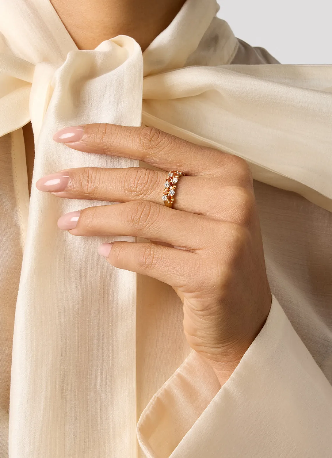 Geelgouden ring, 1.65 ct oranje saffier ( bew, Eden