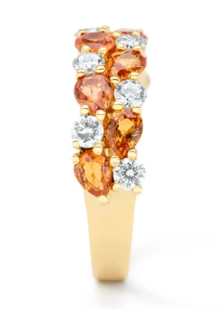 Geelgouden ring, 1.65 ct oranje saffier ( bew, Eden