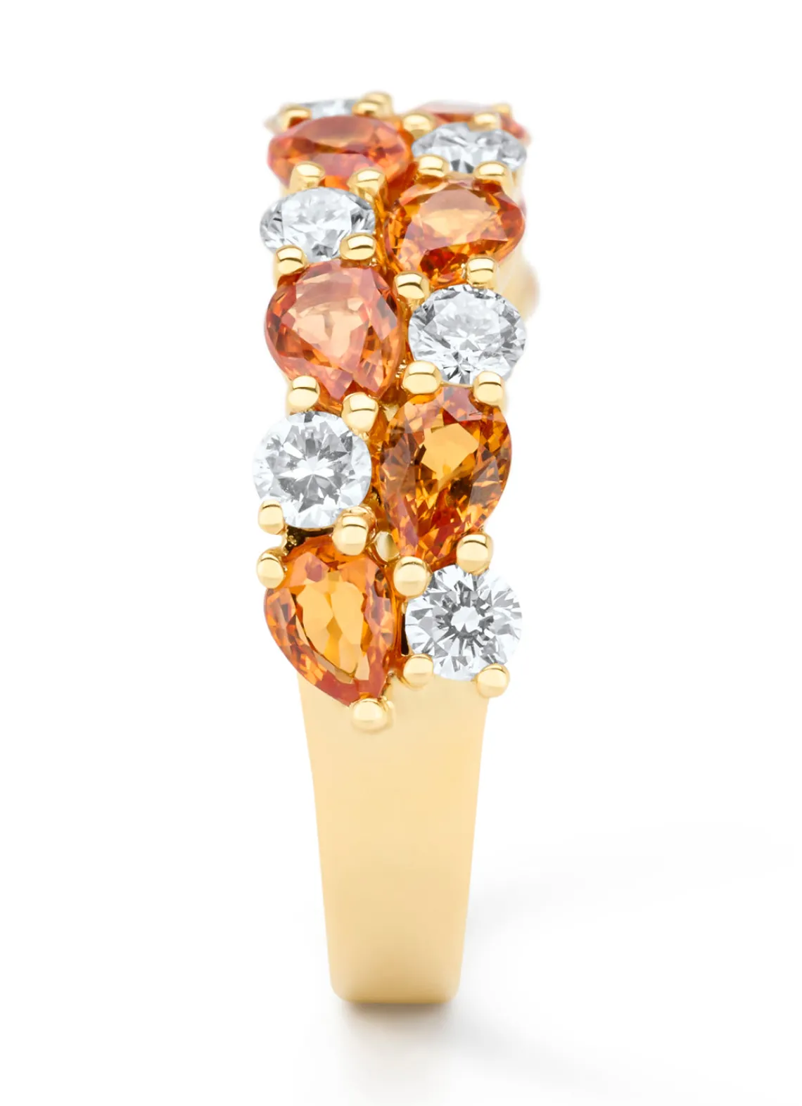 Geelgouden ring, 1.65 ct oranje saffier ( bew, Eden