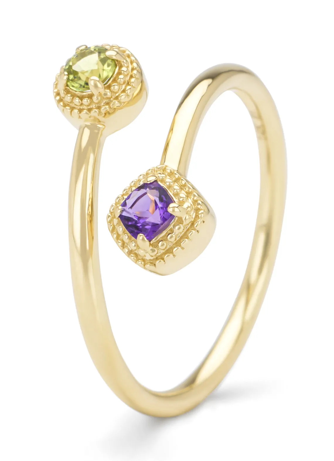 Geelgouden ring, 0.11 ct peridoot, La Dolce Vita