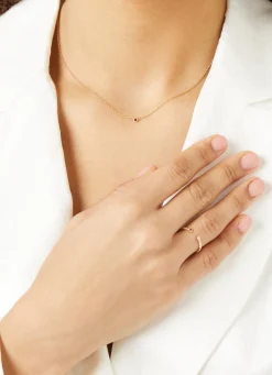 Geelgouden ring, 0.05 ct robijn, Joy