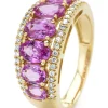 Geelgouden ring, 3.00 ct roze saffier, Eden