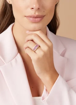 Geelgouden ring, 3.00 ct roze saffier, Eden