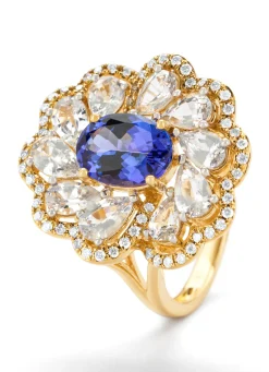 Geelgouden ring, 1.54 ct tanzaniet, Gallery