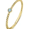Geelgouden ring, 0.04 ct topaas, Joy